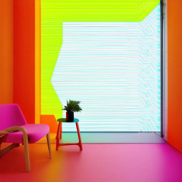 ai generated image of a modern room featuring bold geometric shapes and vibrant neon hues creating a futuristic and dynamic interior design download 2025 04 07t100226 330